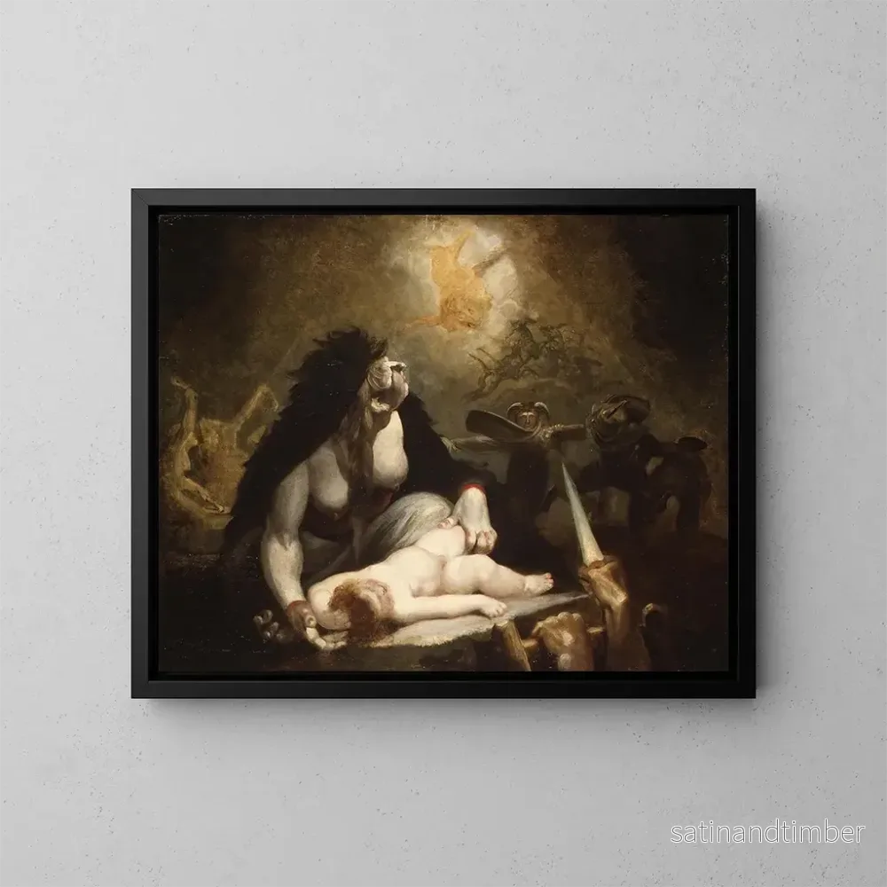 Reproduktion av målningen La Sorcière de la Nuit som besöker häxorna i Lappland – Henry Fuseli Reproduktion av målningen La Sorcière de la Nuit som besöker häxorna i Lappland – Henry Fuseli