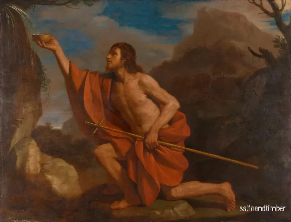 Reproduktion av målningen av Saint Jean-Baptiste dans le désert - Guercino - Bild 2