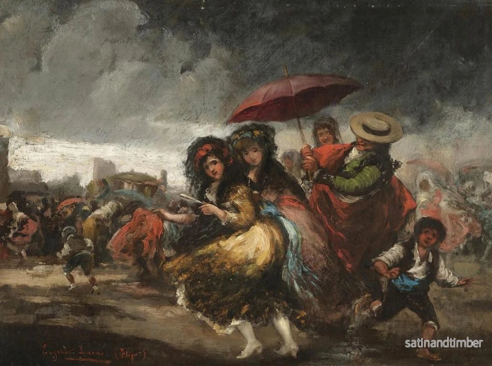 Reproduktion av målningen Corrida suspendu par la pluie - Eugenio Lucas Villamil - Bild 2
