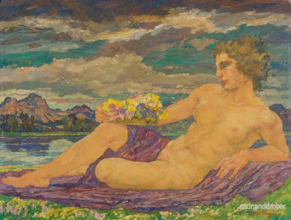 Reproduktion av målningen Väckning, studie - Hans Unger - Bild 2