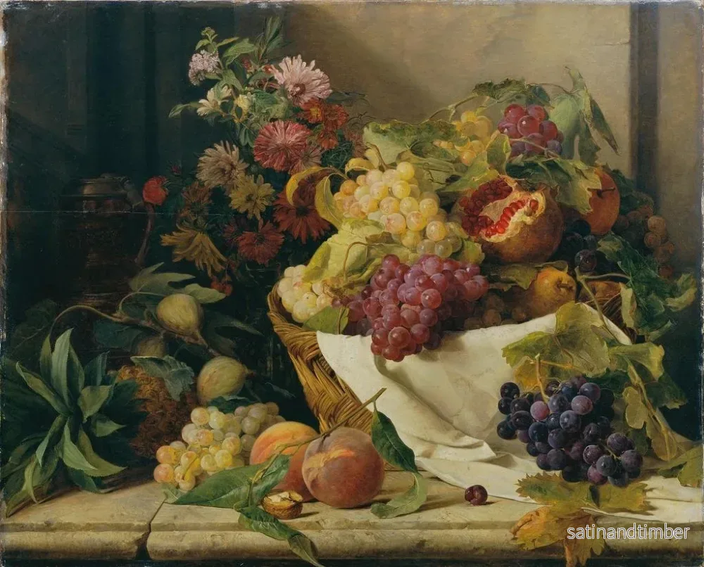 Reproduktion av målningen Naturtavla med frukt och blommor - Rosalia Amon - Bild 2