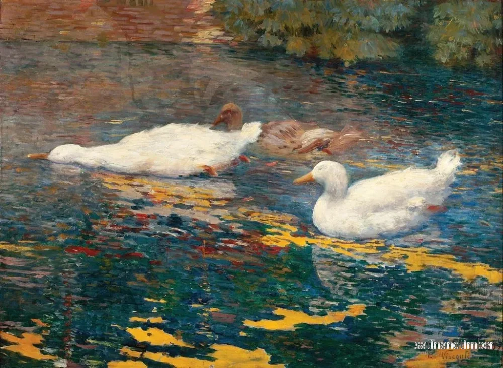 Reproduktion av målningen Kanadagäss på sjön - Eliseu Visconti - Bild 2