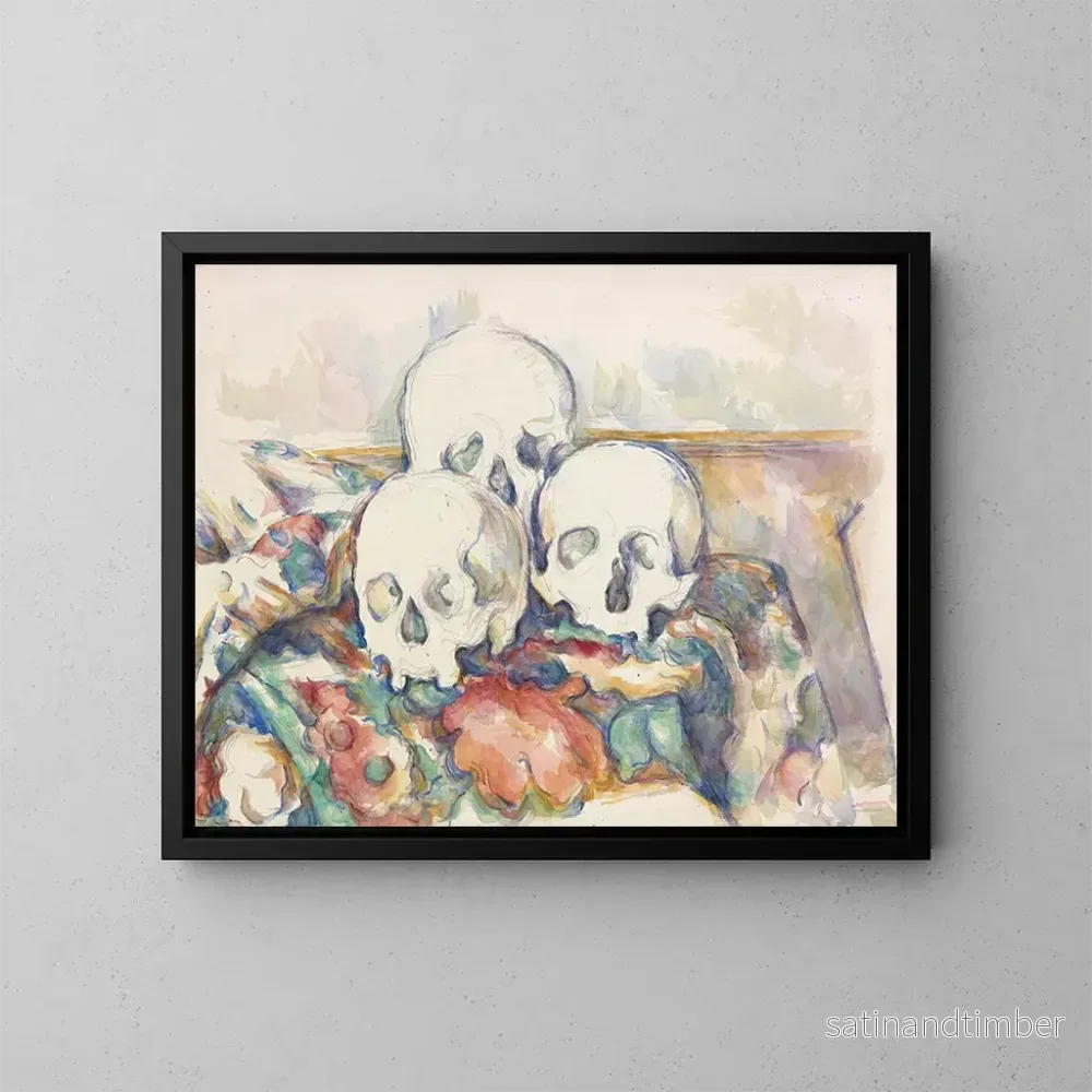 Reproduktion av målningen Les Trois Crânes - Paul Cézanne