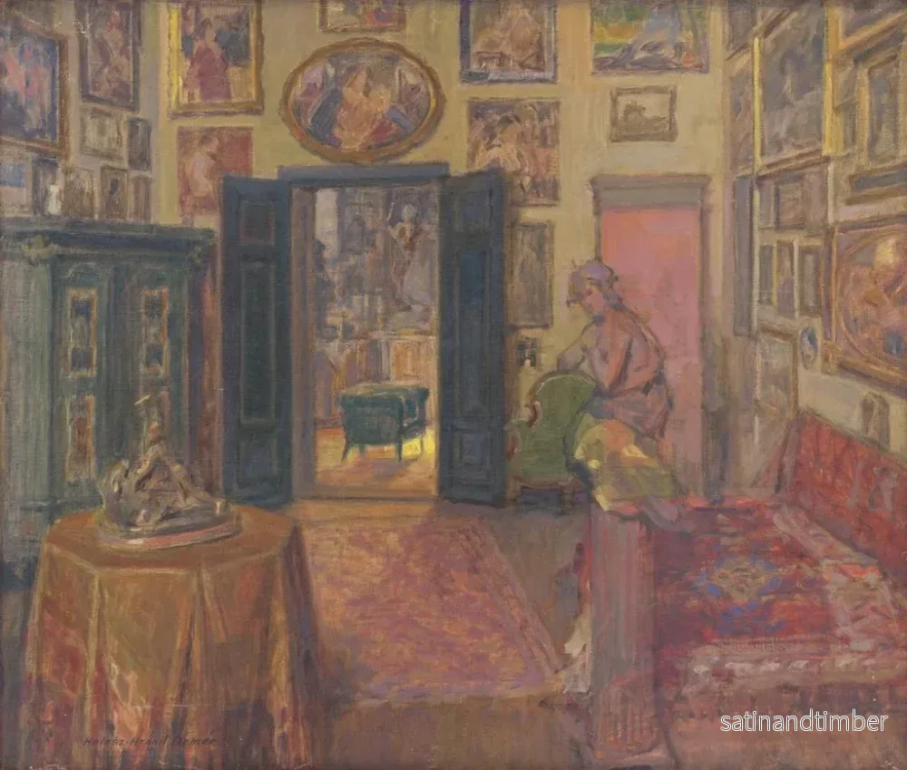 Reproduktion av målningen Atelier - Elemér Halász-Hradil - Bild 2