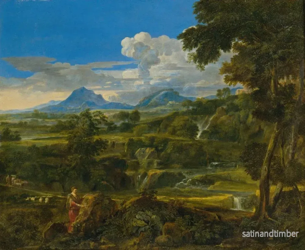 Reproduktion av målningen Landskap med herdar - Jean-François Millet - Bild 2