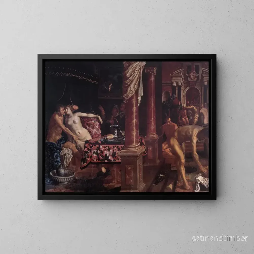 Reproduktion av målningen En badhus - Pieter Isaacsz