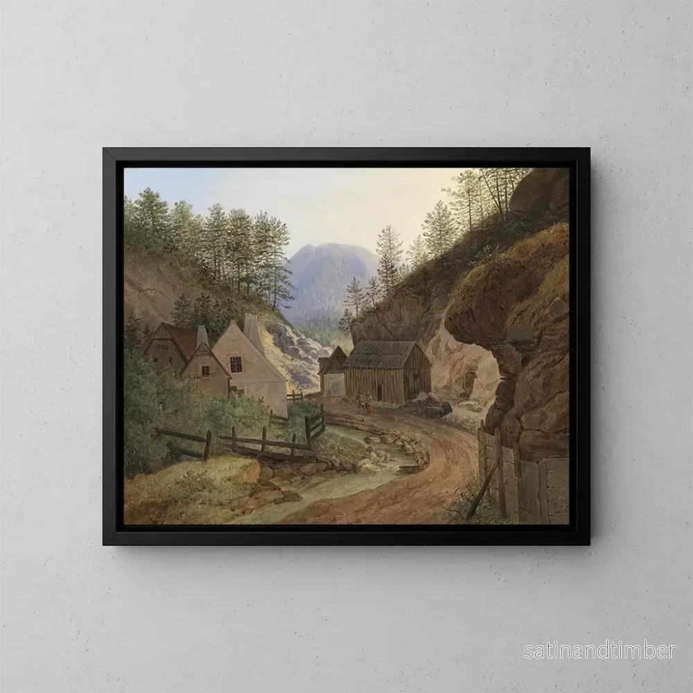 Reproduktion av målningen av Mühle nära Schottwien – Matthias Rudolf Toma Reproduktion av målningen av Mühle nära Schottwien – Matthias Rudolf Toma