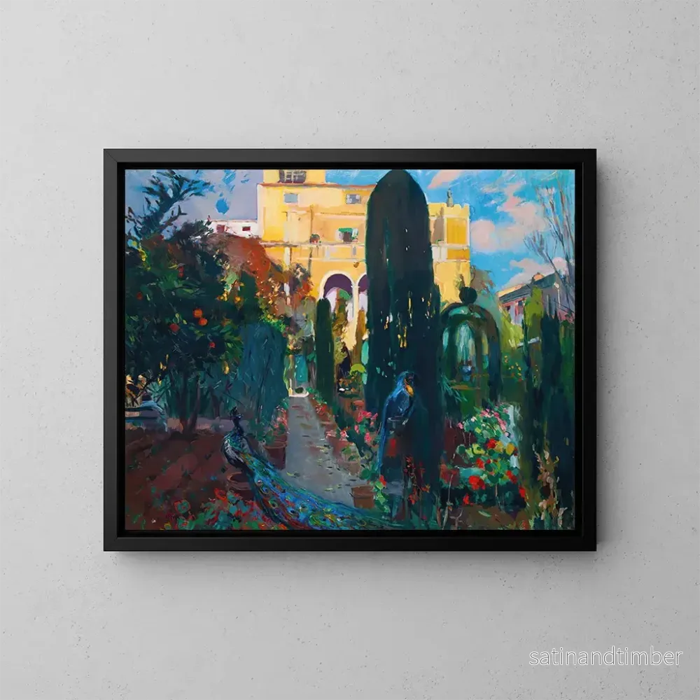 Reproduktion av målningen La maison des artistes à Vilanova i la Geltrú - Joaquín Mir Trinxet