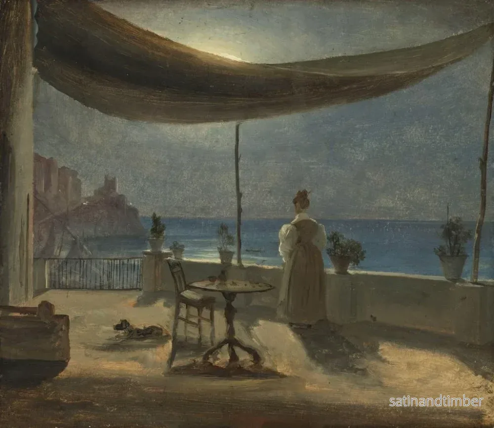 Reproduktion av målningen En terrass i Amalfi i månljus - Thomas Fearnley - Bild 2