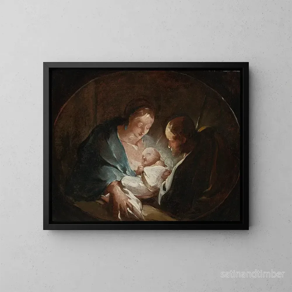 Reproduktion av målningen La Sainte Famille - Paul Troger