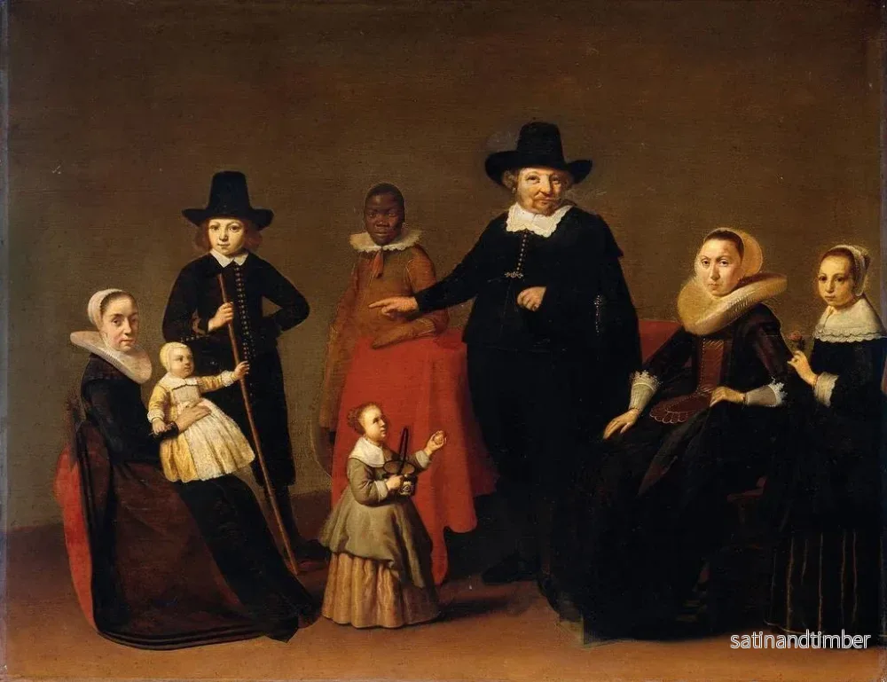 Reproduktion av målningen av en familjgrupp med en svart man - Willem Cornelisz Duyster - Bild 2