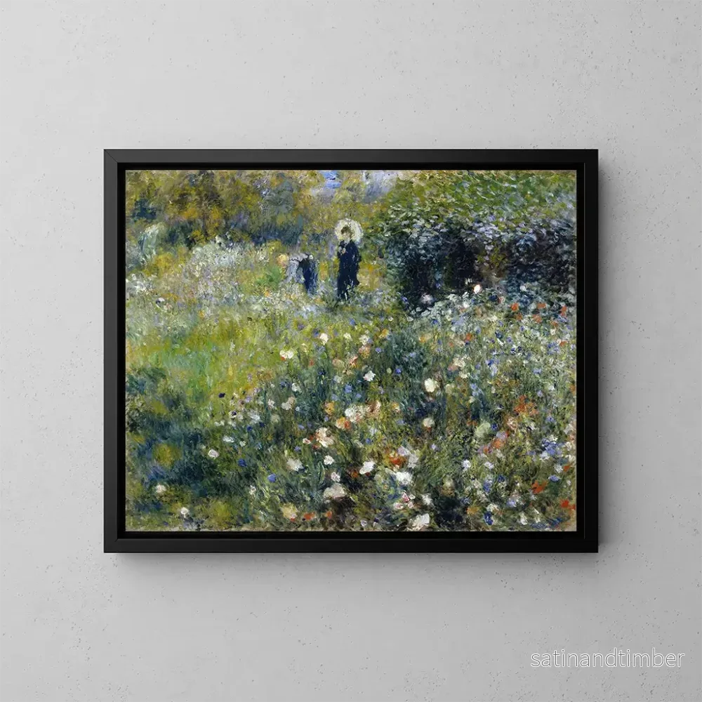 Reproduktion av målningen kvinna med paraply i en trädgård - Pierre-Auguste Renoir