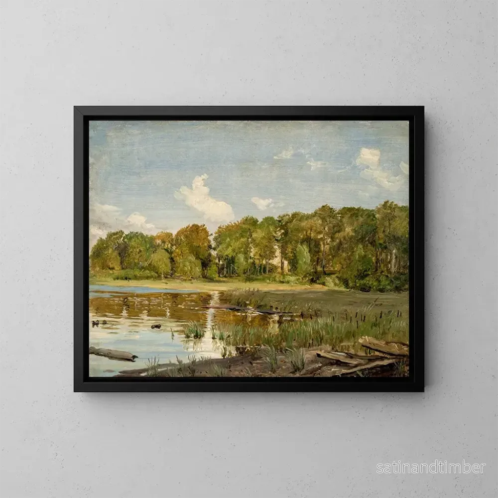 Reproduktion av målningen vid Gurresjöns strand, Danmark – P. C. Skovgaard Reproduktion av målningen vid Gurresjöns strand, Danmark – P. C. Skovgaard