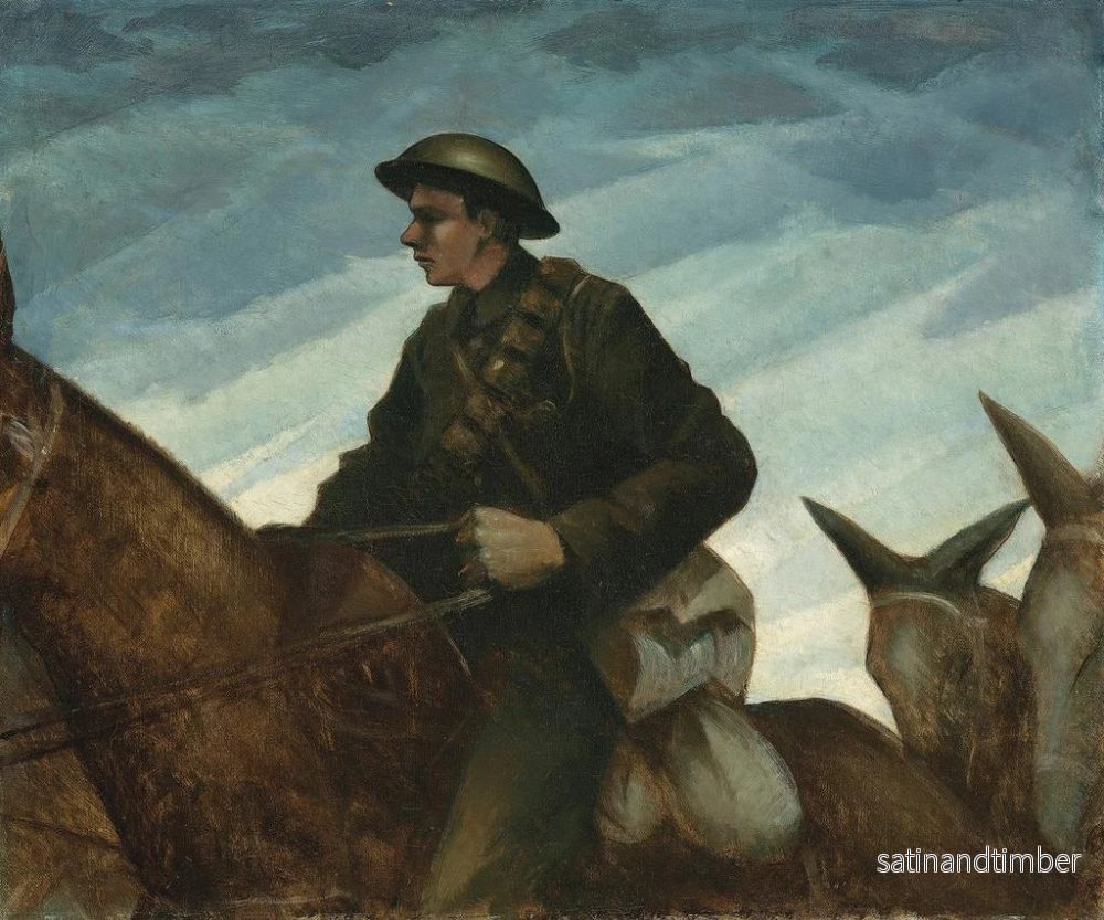 Reproduktion av målningen En grupp mulor - Christopher R W Nevinson - Bild 2