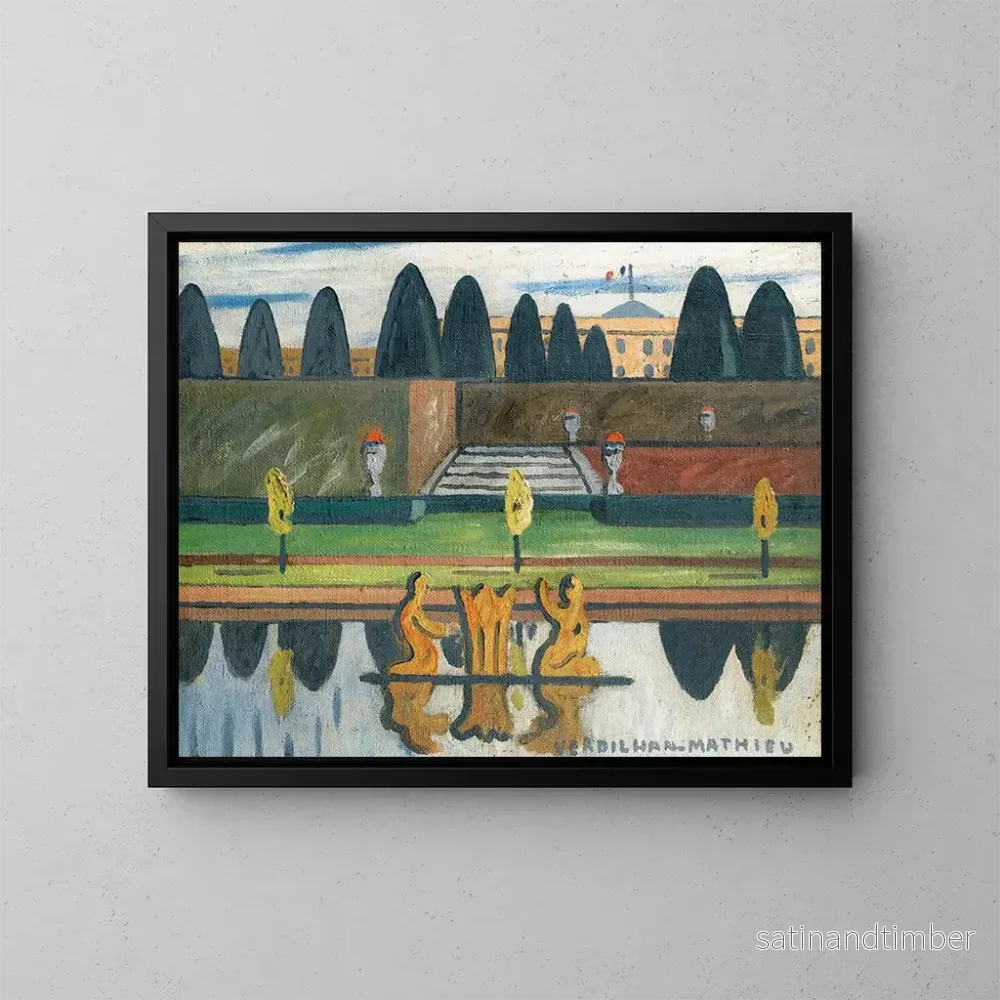 Reproduktion av målningen Le parc de Versailles - Louis-Mathieu Verdilhan