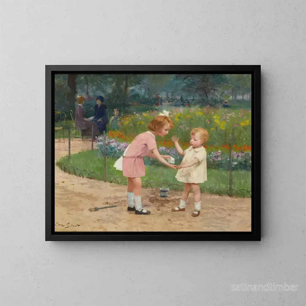 Reproduktion av målningen Les jardins du Luxembourg - Victor Gabriel Gilbert