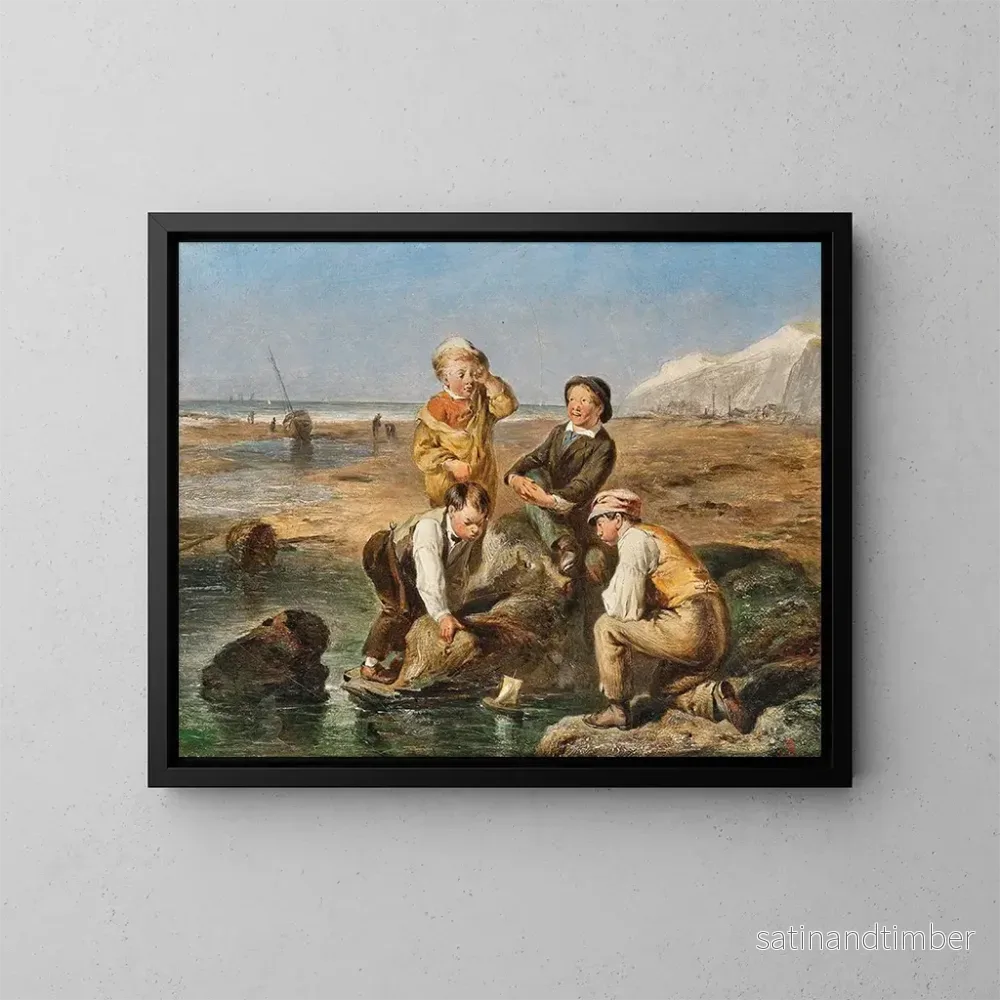 Reproduktion av målningen Barn på stranden - Charles Thomas Bale