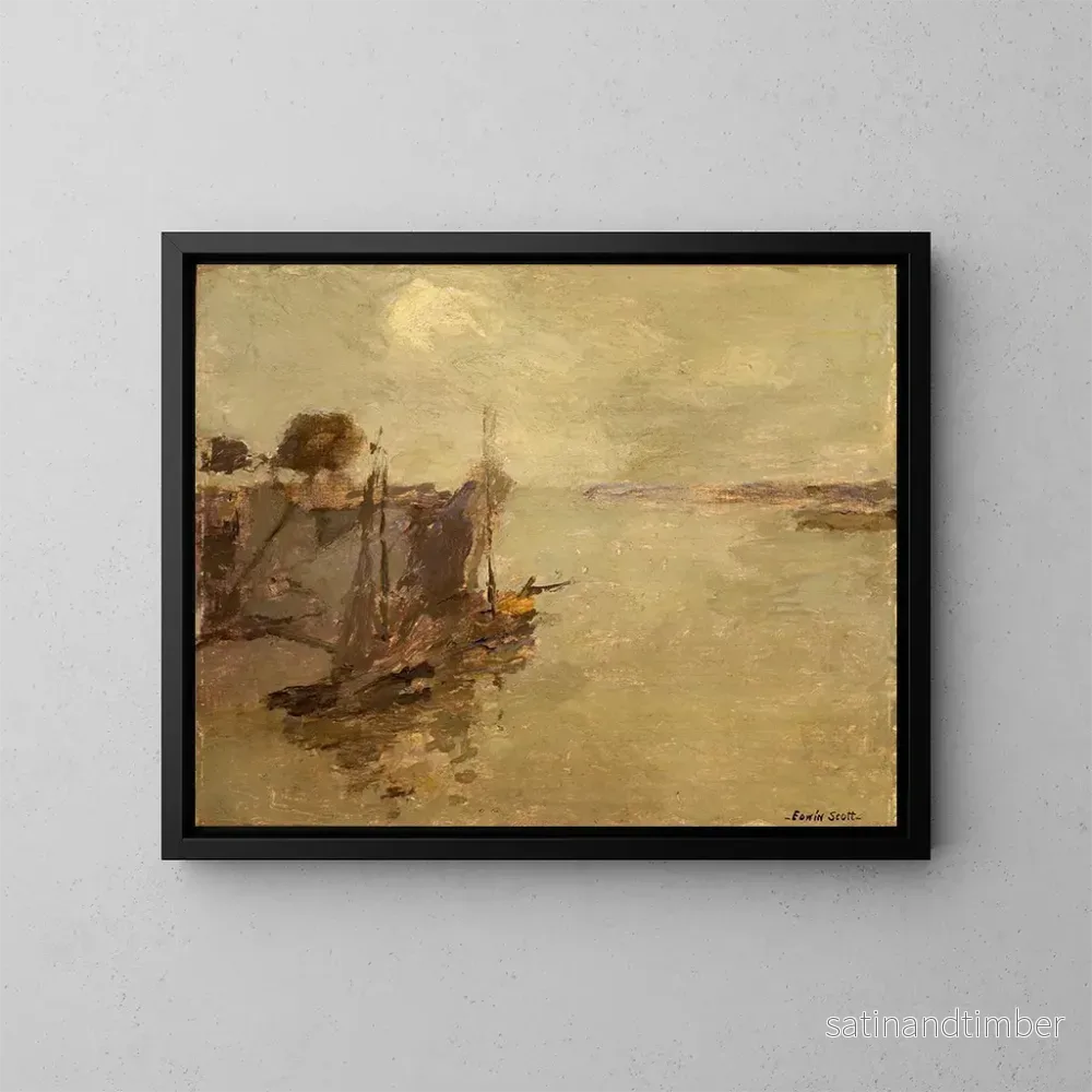Reproduktion av målningen Båtar för fiske i Honfleur nr 2 – Frank Edwin Scott Reproduktion av målningen Båtar för fiske i Honfleur nr 2 – Frank Edwin Scott