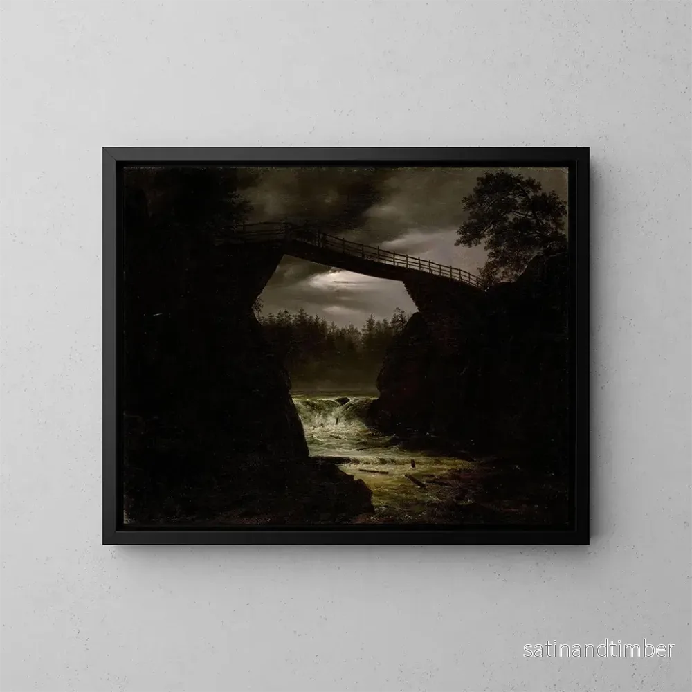 Reproduktion av målningen Le pont de Hauge près d'Arendal - Thomas Fearnley