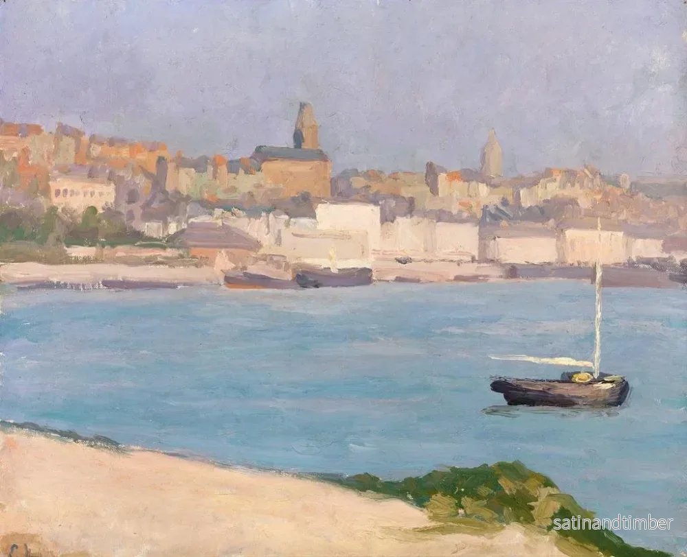 Reproduktion av målningen Le Port de Boulogne - Eugène Emmanuel Lemercier - Bild 2