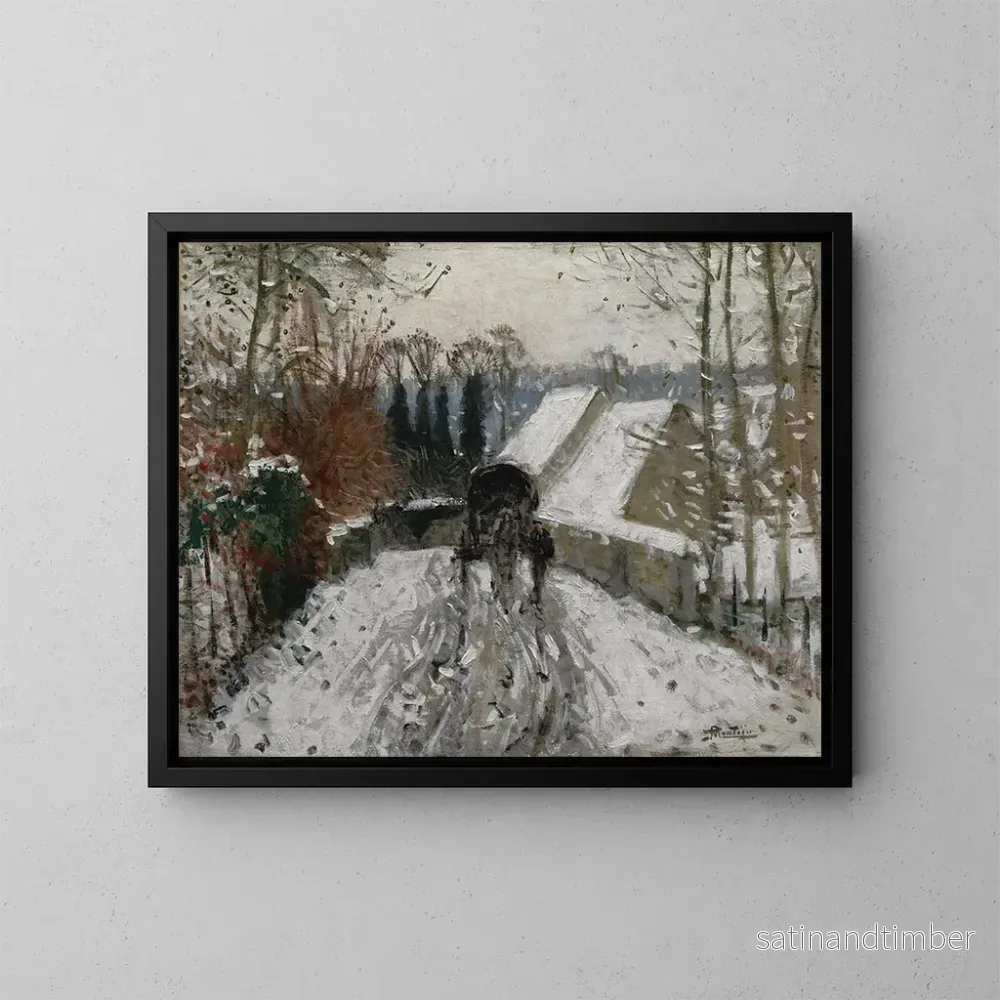 Reproduktion av målningen Snöeffekt - Pierre-Eugène Montzin