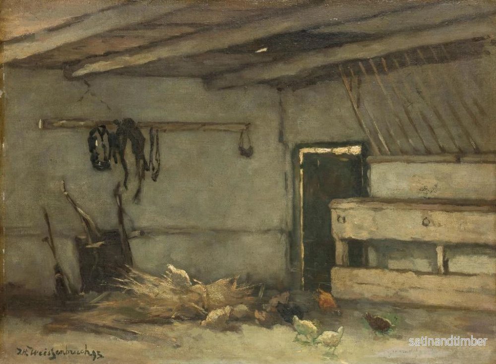 Reproduktion av målningen av ett inomhusstall - Johan Hendrik Weissenbruch - Bild 2