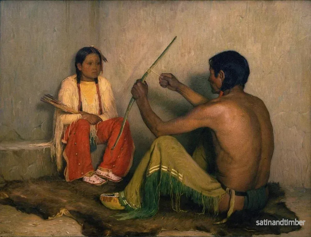 Reproduktion av målningen L'arc brisé - Joseph Henry Sharp - Bild 2