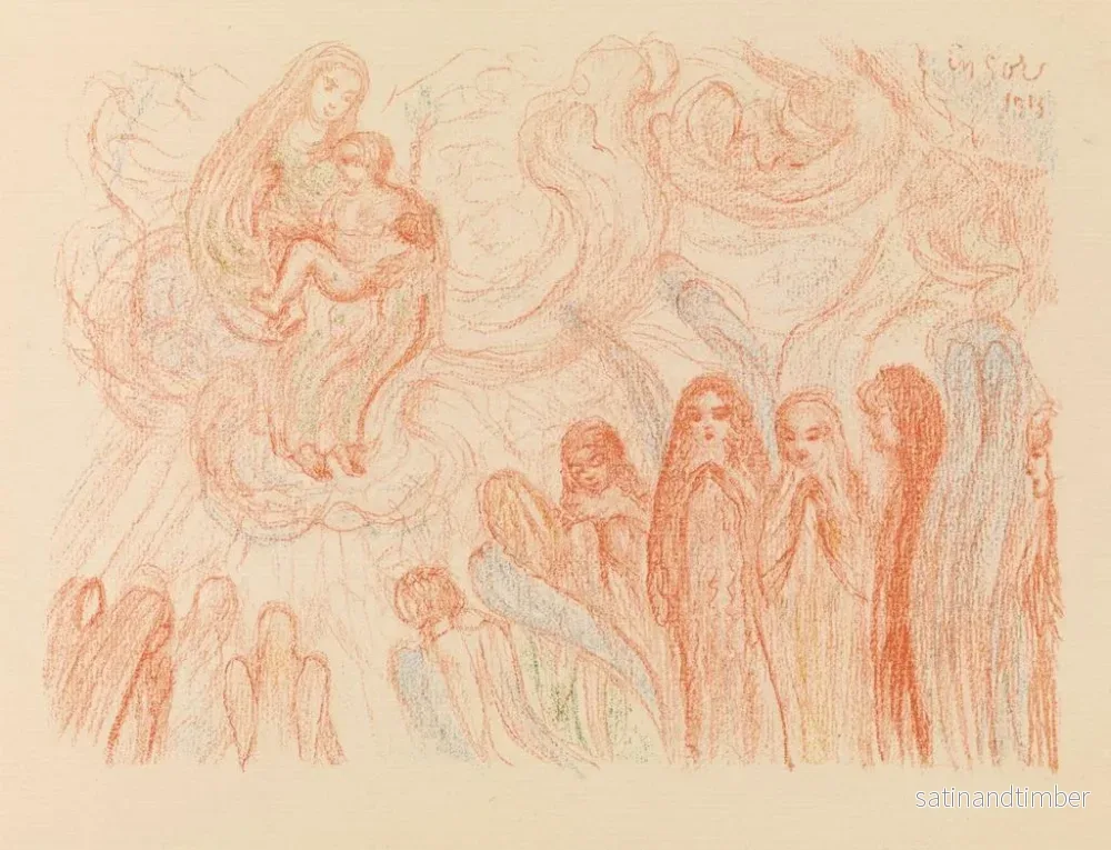 Reproduktion av målningen Änglarna älskar Maria - James Ensor - Bild 2