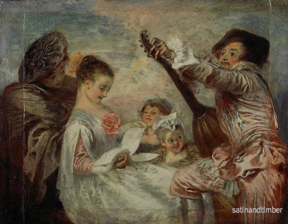 Reproduktion av målningen för att bevisa för oss att denna skönhet - Jean-Antoine Watteau - Bild 2