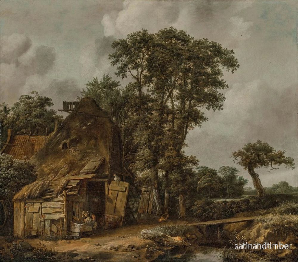 Reproduktion av målningen En landskap med ett gårdsbruk nära en bäck - Cornelis Gerritsz Decker - Bild 2
