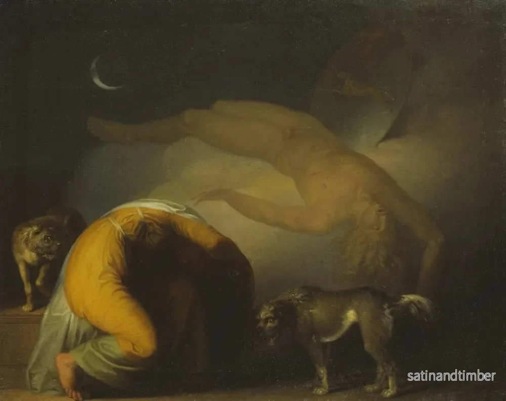 Reproduktion av målningen L'Esprit de Culmin framträder för sin mor i Chants d'Ossian - Nicolai Abildgaard - Bild 2
