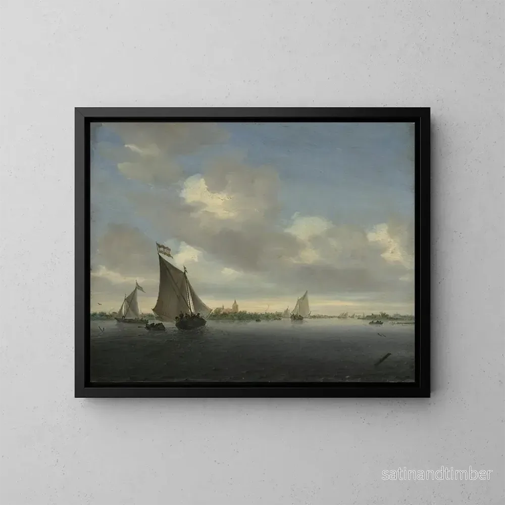 Reproduktion av målningen Marine - Salomon van Ruysdael