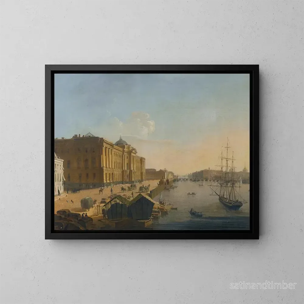 Reproduktion av målningen Vue de l'Académie impériale des beaux-arts de Saint-Pétersbourg - Ecole russe