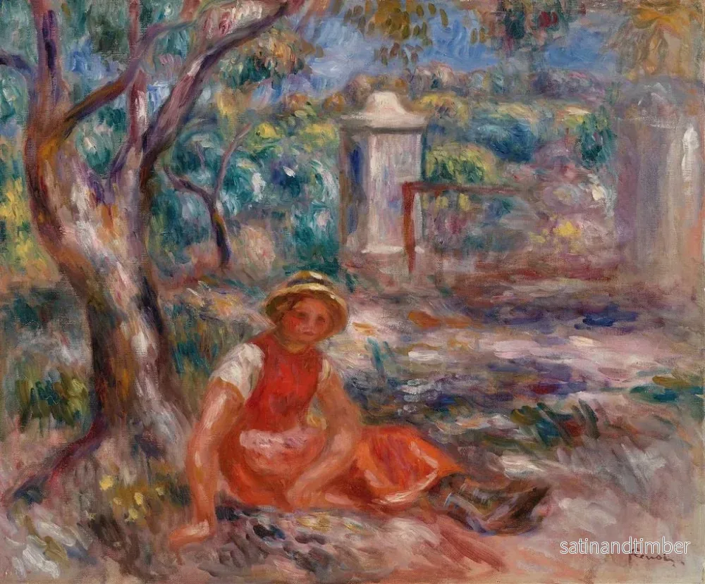 Reproduktion av målningen Flicka vid ett träd - Pierre-Auguste Renoir - Bild 2