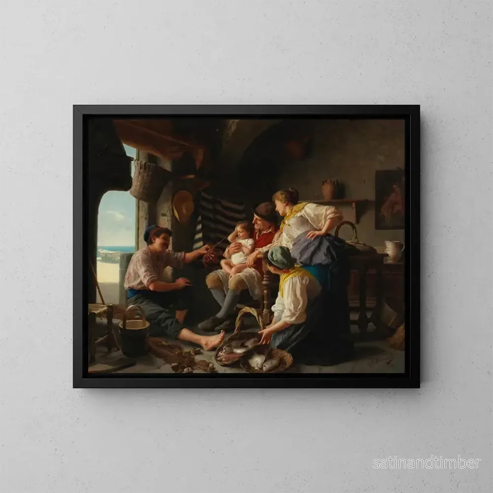 Reproduktion av målningen Tre generationer – Giovanni Battista Torriglia Reproduktion av målningen Tre generationer – Giovanni Battista Torriglia