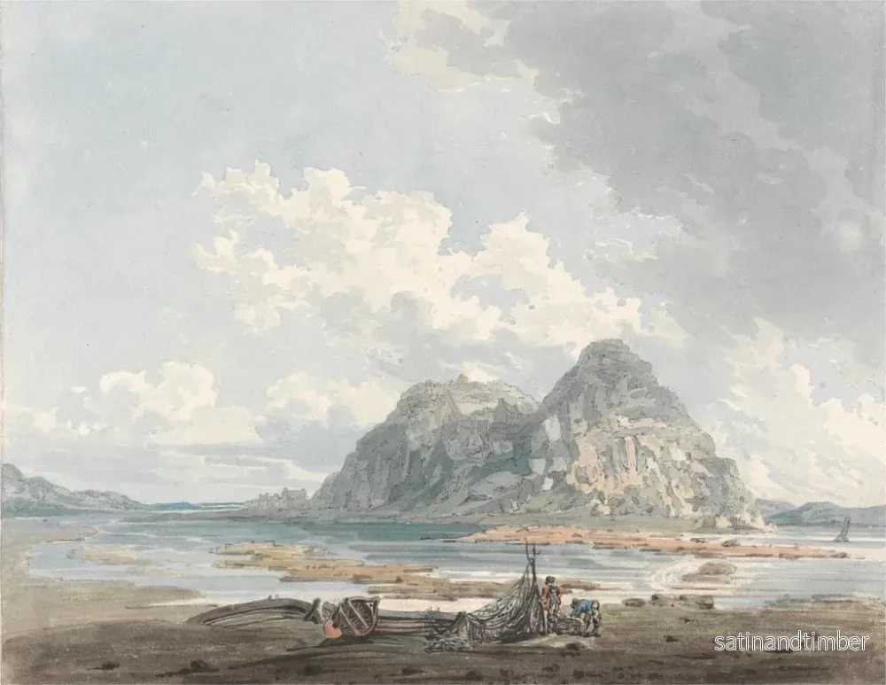 Reproduktion av målningen Rocher et château de Dumbarton - Thomas Girtin - Bild 2