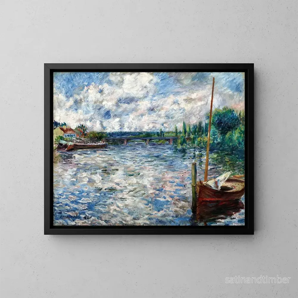 Reproduktion av målningen La Seine à Chatou - Pierre-Auguste Renoir