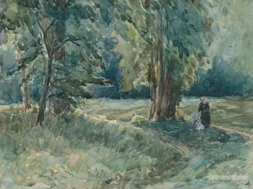 Reproduktion av målningen Madame Storm van s Gravesande född Clifford med sin dotter i Bieberich-parken - Carel Nicolaas Storm van 's Gravesande - Bild 2