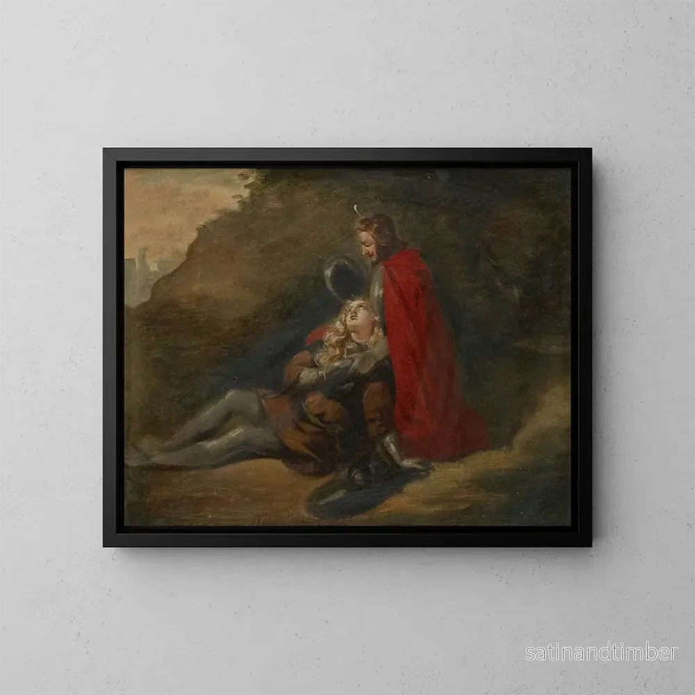 Reproduktion av målningen av den döende krigaren - Joseph Hasslwander