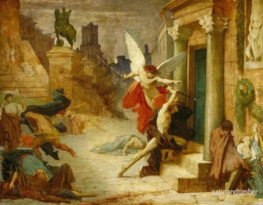 Reproduktion av målningen La Peste à Rome - Jules Élie Delaunay - Bild 2