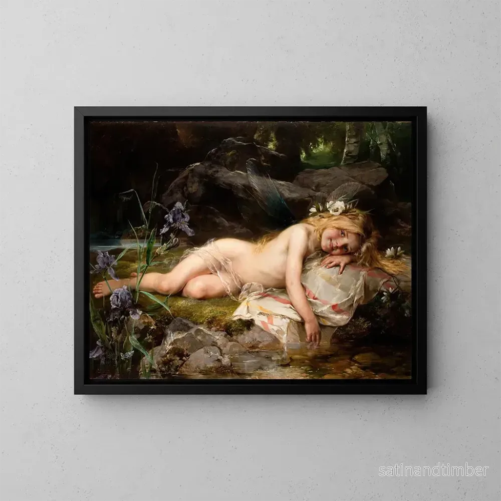 Reproduktion av målningen Nymphe de la forêt - Paul Hermann Wagner