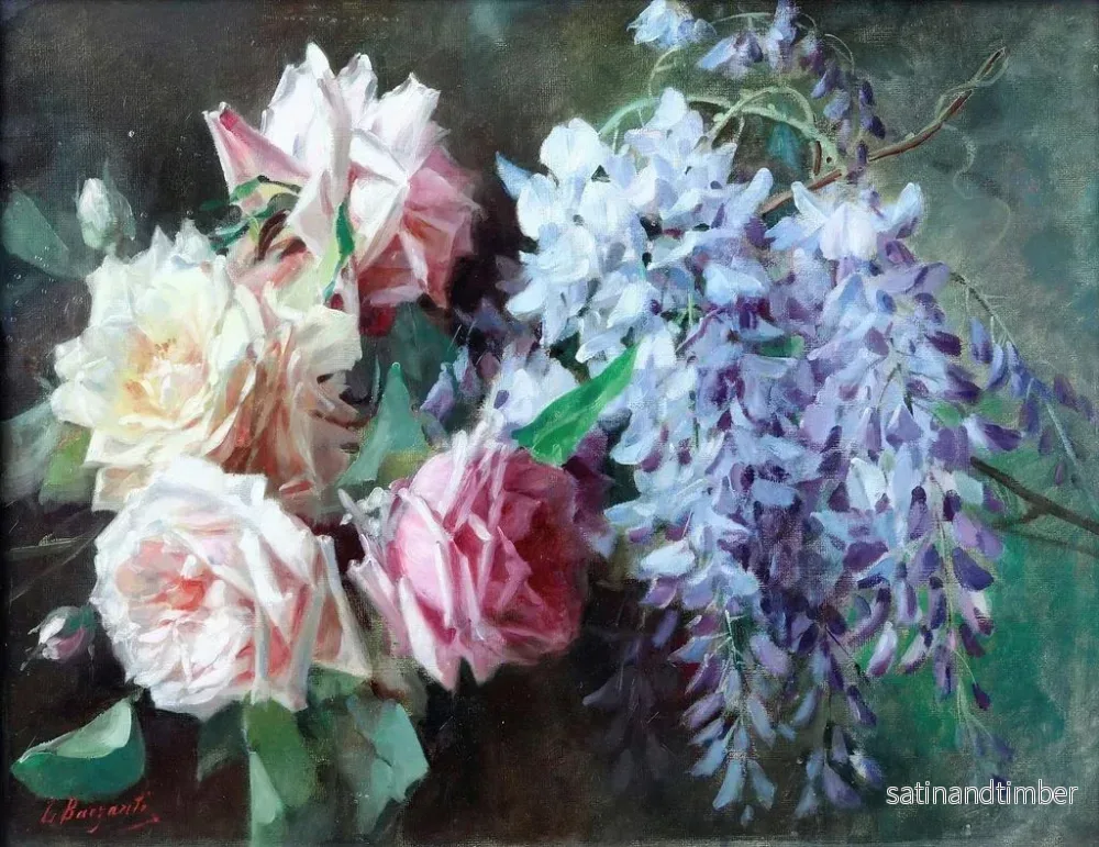 Reproduktion av målningen Blommor - Licinio Barzanti - Bild 2