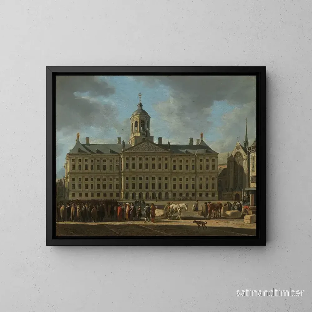 Reproduktion av målningen L’Hôtel de Ville på Damplatsen i Amsterdam – Gerrit Adriaensz Berckheyde Reproduktion av målningen L’Hôtel de Ville på Damplatsen i Amsterdam – Gerrit Adriaensz Berckheyde