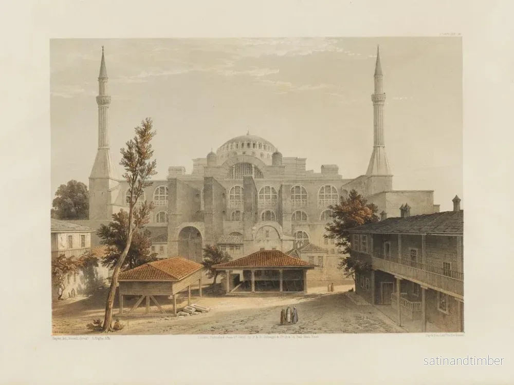 Reproduktion av målningen Sainte Sophie i Konstantinopel nyligen restaurerad på order av Hans Majestät sultan Abdul Medjid nr 16 - Gaspare Fossati - Bild 2