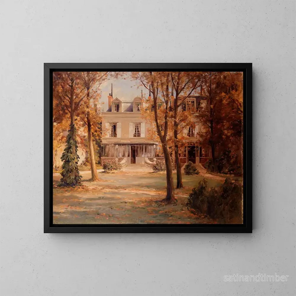 Reproduktion av målningen La Maison de Victor Hugo, Paris, avenue d'Eylau - Eugène Bourgeois