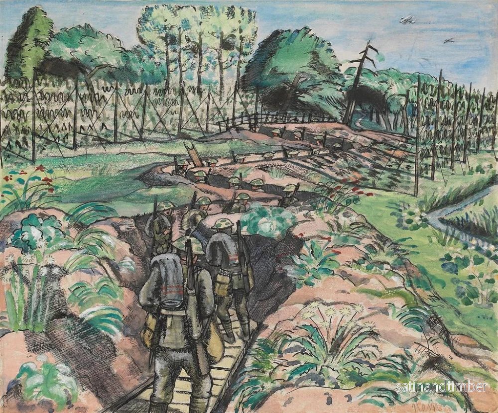 Reproduktion av målningen Sortir des tranchées - Paul Nash - Bild 2