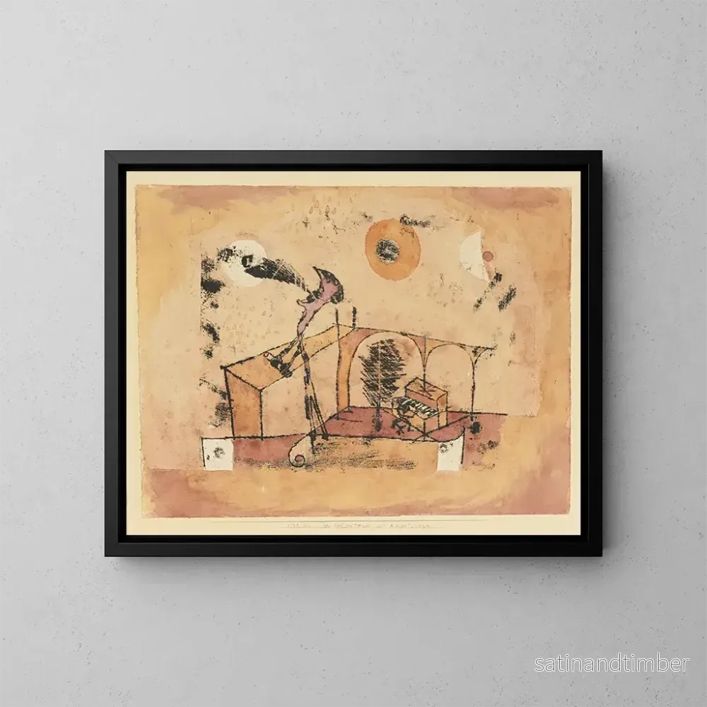 Reproduktion av målningen Le ténor héroïque en tant que chanteur de concert - Paul Klee