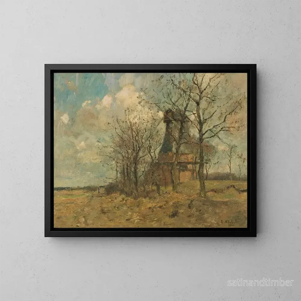 Reproduktion av målningen Le moulin de Wedel sous les arbres - Rudolf Hückner