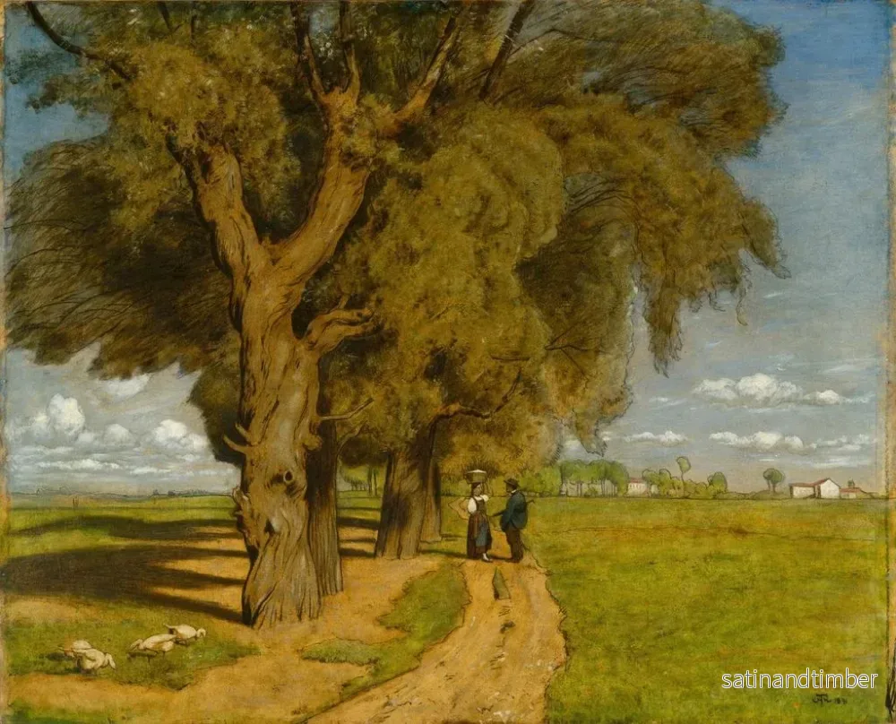 Reproduktion av målningen Landskapsbild av sommar nära Karlsruhe - Hans Thoma - Bild 2