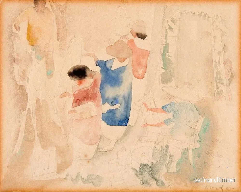 Reproduktion av målningen Esquisse d'artistes - Charles Demuth - Bild 2